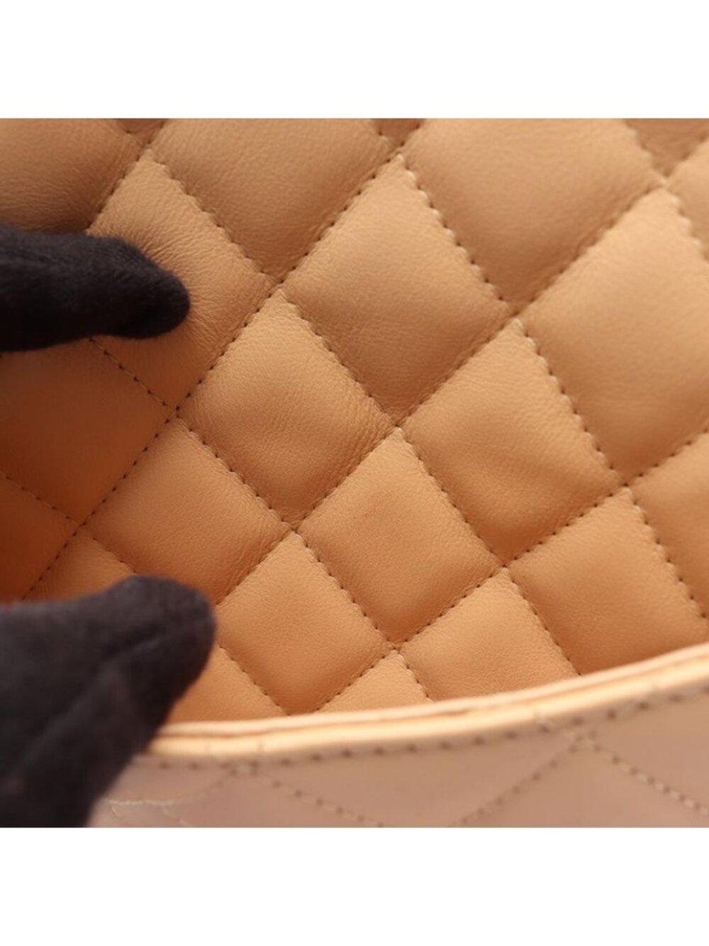 Chanel Tote Bag Cambon Line Medium Beige Black Leather - Picture 7 of 10